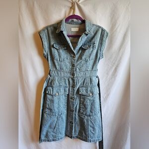 Anthropologie Denim Dress by Boyish. XS with Belt Western Inspired